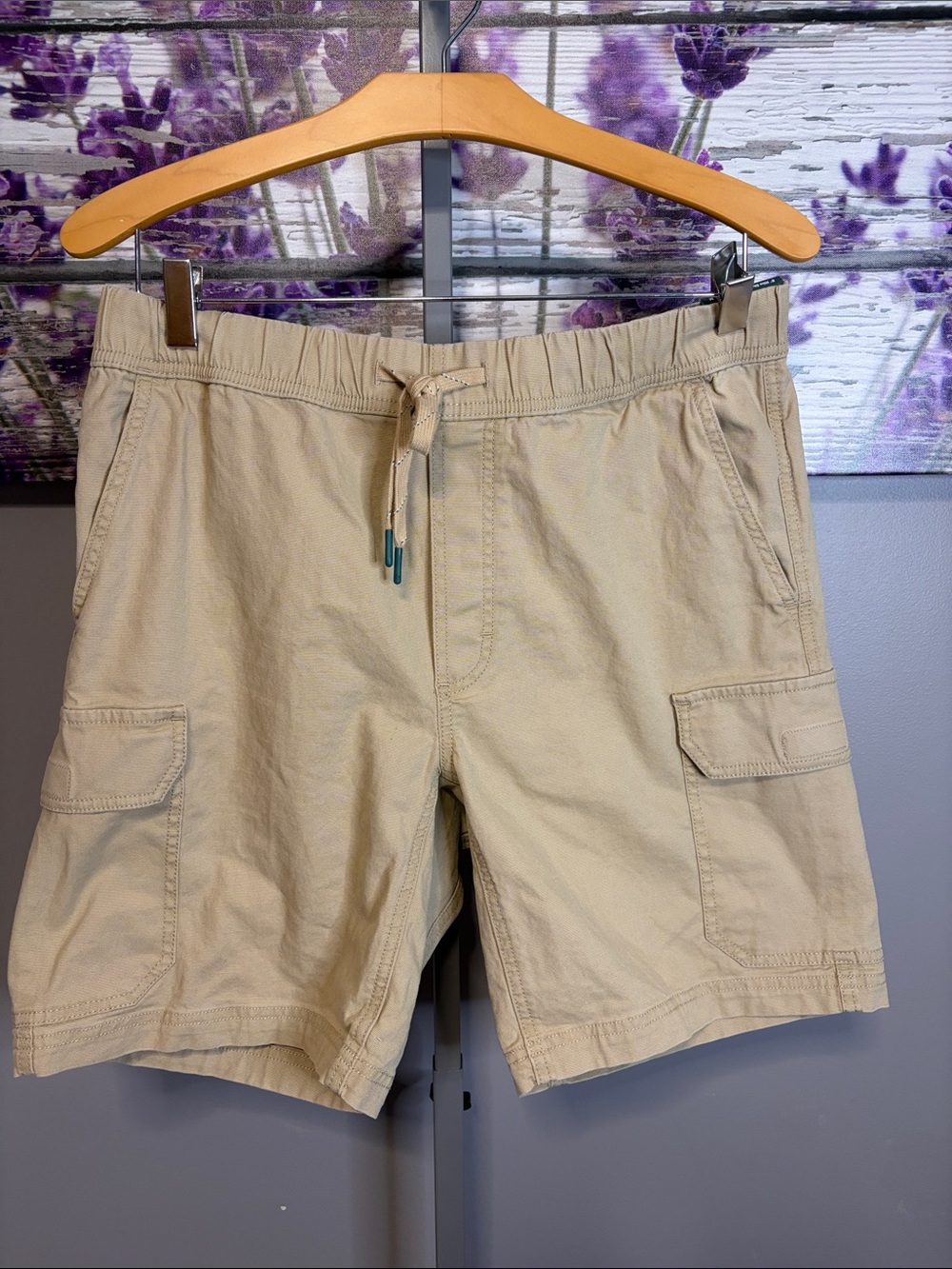 Men's Alpine Design Hiker Cargo Drawstring Shorts - Khaki Size M NWT inseam 8”
